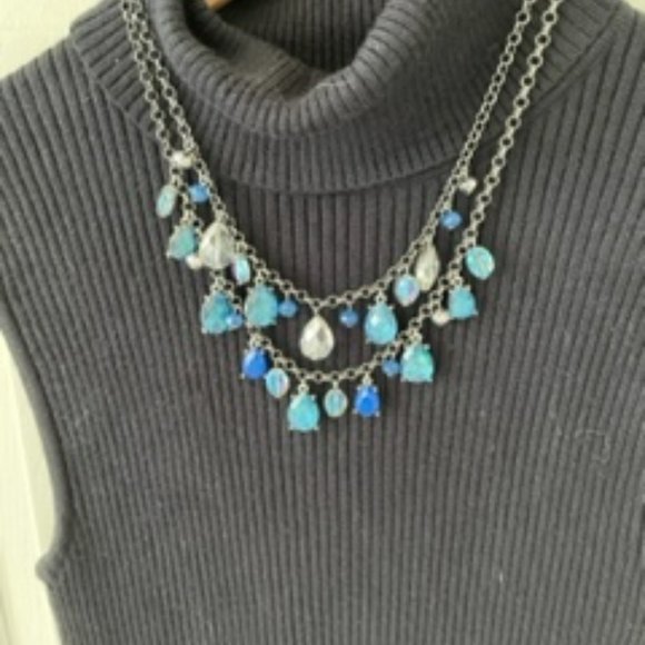 Blue/Aqua/Turquoise Layered Necklace - Picture 15 of 15